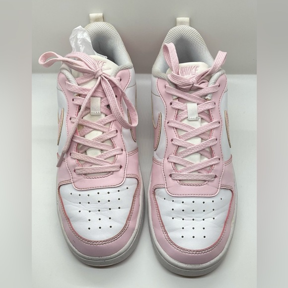 Nike Court Borough Low Recraft Big Kids Sneakers YOUTH 7Y WOMENS 8.5 PINK/WHITE - Picture 4 of 12